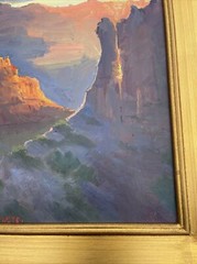 American Impressionism Painting Listed Landscape Grand Canyon Silvio Silvestri