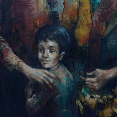 Stunning Modernist Painting Unsigned-Needs Research poss. Jansem? 44″ H X 32″ W