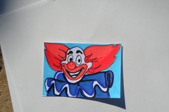 ACEO Original Art Bozo the Clown Acrylics Not a print signed