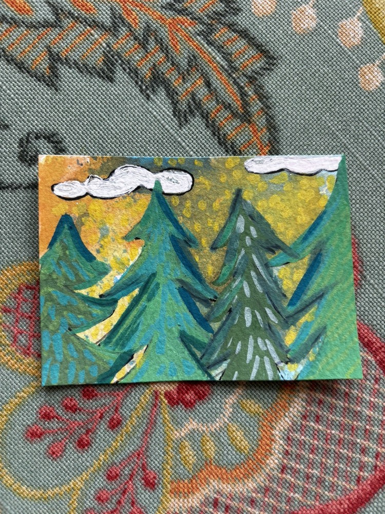 ACEO Art Card signed original 2.5×3.5
