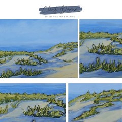 Original Oil Painting Lake Michigan Sand Dunes Coastal Landscape | 24×30″
