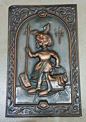 antique soviet copper painting handmade, Cinderella, USSR