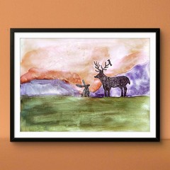 Trio Of Friends Contemporary Expressionist Original Acrylic Painting 9×12 Paper