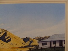 Original Janice Gibbs Desert Cottage Landscape W/C Painting