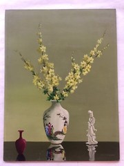 Antique mid-20thC, Joseph Lane, Flower Still Life O/C Oil Painting
