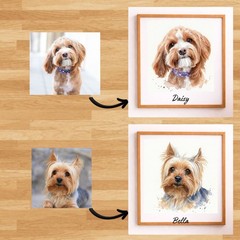 Pet Portrait,8×10 Custom Pet Portrait, Pet Portrait Custom,Watercolor Dog Print,
