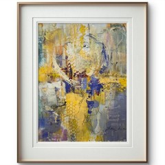 Abstract 8″x10″ Oil & Cold Wax Expressionism on Paper Home Decor