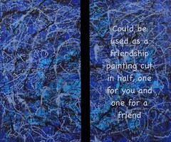 Jackson Pollock style￼￼ Canvas painting￼ 72” X 60”Abstract,Modern,XL,5ftX6ft