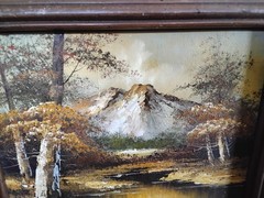 Mountain Landscape Oil Painting Framed Signed By Artist 1926 Hegho Mexico Old