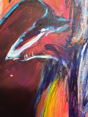 Original Rooster Acrylic Painting 12 X 16 In Modern Farm Decor