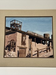MINE PAINTING MINING AMERICAN REGIONALISM GHOST TOWN REALISTIC LISTED FAMOUS