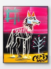 SAMATOWIC Wolf 8×10 Abstract NeoExpressionism Handmade Signed Original Art 271