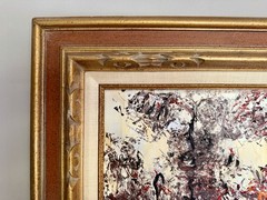 Large Morris Katz Original Oil Painting Palette Knife Landscape Framed 44×32