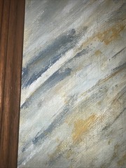 Original Wall Art Still Life Oil on Canvas Wood Frame Shiny Apple Realism