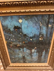 Old Vintage Oil Painting 16 x 20 (Frame 26 x 22) Fair/Poor Cond. Paint chipping