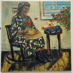 Original Art Painting, Acrylic,16×20 Regina DeVal, Mrs.Troop Remembers