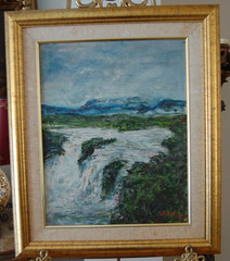 FRAMED SIGNED ORIGINAL OIL CARONI RIVER LANDSCAPE, VENEZUELA ARTIST: HECTO VIDAL
