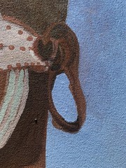 Eglon Daley Oil Painting Tribal Scene African American Jamaica Washington DC