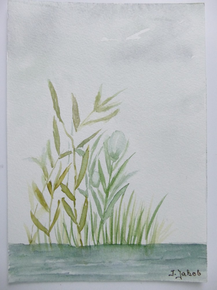 Ingeborg Jakob Wilhelmshaven Aquarell handsigniert datiert 13×18,5cm To-5019