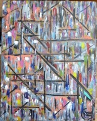 A CALMING EFFECT abstract New oil painting 8×10 card Panel original by Crowell