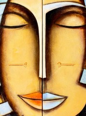 Juan Cotrino (US,Colombia,b 1968) acrylic painting 151654