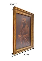 Painting General JEB Stuart Oil On Canvas Old Vintage Military Figure Art Decor
