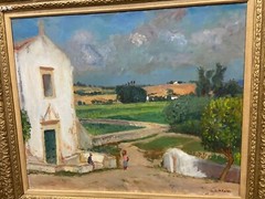Georges Andre Klein (French 1901-1992) Portuguese Village with Church O/C Signed