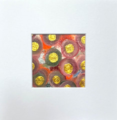 Abstract Painting Original Acrylic Modern Art 8×8 Matted Jimarieart