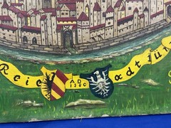 Vintage Painting Medieval Kingdom ~ Nuremberg, Germany ~ Coat of Arms 24″ x 18″
