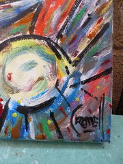YOU CAN DO IT abstract NEW oil painting 8×10 canvas original art signed Crowell