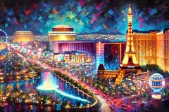 Original art giclée painting „Las Vegas“ signed/numbered