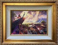 THOMAS KINKADE – THE LION KING S/N 12″ X 18″ HAND EMBELLISHED GICLEE CANVAS