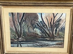 Milford Zornes (1908-2008) Early Original California Watercolor Painting -1939