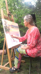 Woman Crayon Impressionism Painting Dorothy Laz