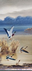 R Hirschel original oil painting signed framed large 21in×24in collectors