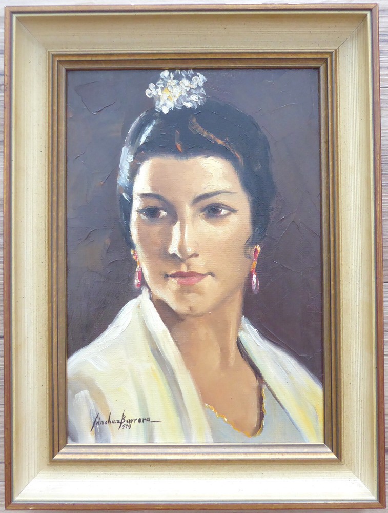 Sanchez Carrera 1979 Spanish Flamenco Malaga Oil on Truck Collectable!