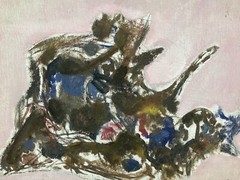 Beautiful Oil Painting on Panel Abstract Miloje Todorovitch Lyrical Abstraction