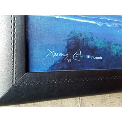 1990s „Night Anchor“ James Coleman Original Oil Painting on Canvas, Framed.