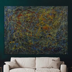 Jackson Pollock style￼ Profession￼al Painting 81” X 62”(6ft 9in)Abstract Modern