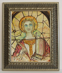 Original Oil Painting “Saint Cecilia Patron of Music 2000’s” 11×14 Hecto Vidal