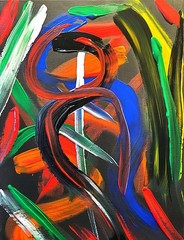 Original Abstract Expressionism 11×14 Swirl Handmade Signed Unique Fine Art