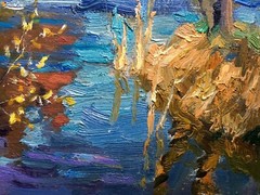 Oil Painting March Day Batrakov V. Unframed Original Home Decor Art nAAA2417
