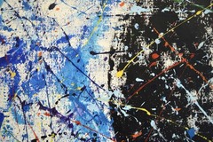 Mark Little Original ￼Giant Canvas Painting 81”X62” (6 Foot 9 inch) Abstract XX
