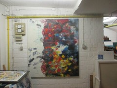 XXL – Art Milling Oil/LW 140×160 cm Rolled Abstract Floral Flowers Max Müller