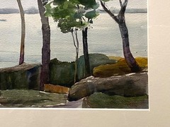 „Summer Sailing“ original watercolor by Shirley Blanchard framed 21 1/4 X 17 1/4