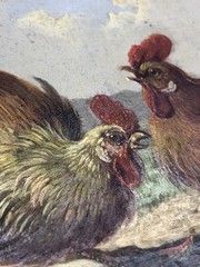 ALBERTUS VERHOESEN (1806-1881) Framed Poultry Oil On Board