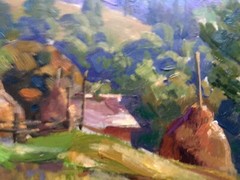 Oil Painting Highland Batrakov V. Unframed Original Home Decor Art nAAA2566