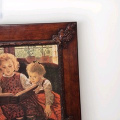 Walter Firle Vtg The Fairy Tale Painting Canvas Print Wood Frame 33 X 28″