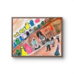 Pottery Market Contemporary Expressionist Original Painting