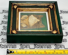 Cat Art Fraem Series Beige Cat Oil Painting Japan Artists